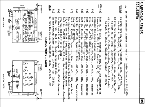 AM/FM Tuner Chassis Ch= 528.53570; Simpsons Sears Ltd.; (ID = 2310110) Radio