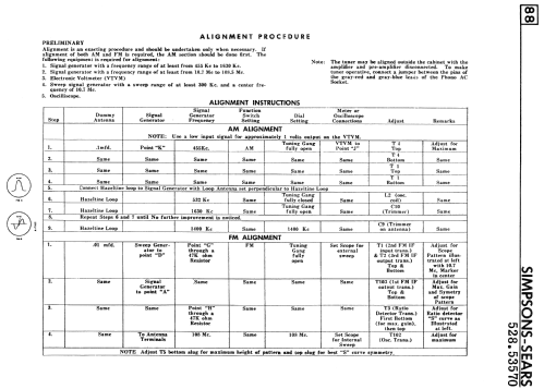 AM/FM Tuner Chassis Ch= 528.53570; Simpsons Sears Ltd.; (ID = 2310111) Radio