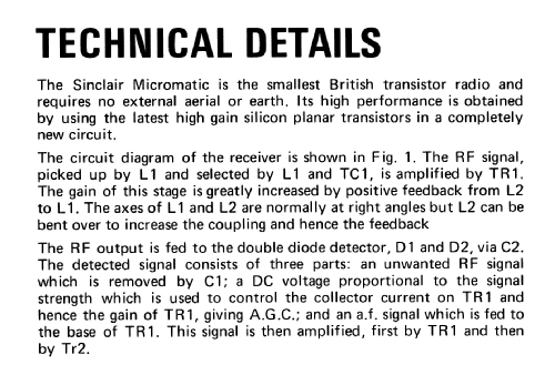 Micromatic MK2; Sinclair Radionics (ID = 114136) Radio
