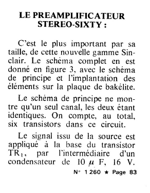 Stereo Sixty ; Sinclair Radionics (ID = 2744343) Ampl/Mixer