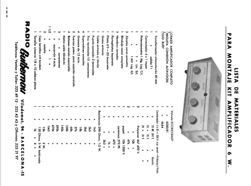 Amplificador monofónico 6W A50; Skreibson; Barcelona (ID = 1946096) Verst/Mix