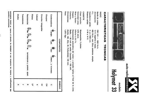 Holymat 33; Skreibson; Barcelona (ID = 2107896) Car Radio