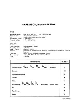 SK-9500; Skreibson; Barcelona (ID = 2801946) Car Radio