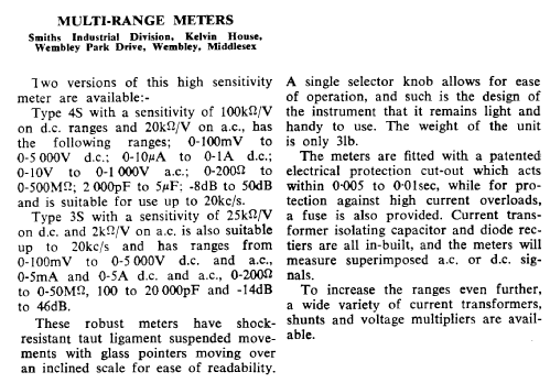 Multi-Range Meter 3S; Smiths Industries (ID = 2879389) Equipment