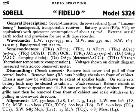 Fidelio S324; Sobell Ind., Slough (ID = 777429) Radio