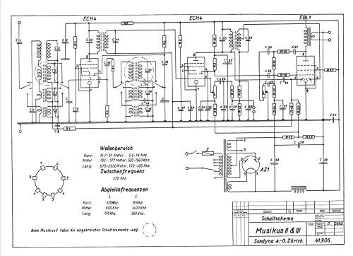 Musikus 42 III 4120; Sondyna AG; Zürich- (ID = 1934895) Radio