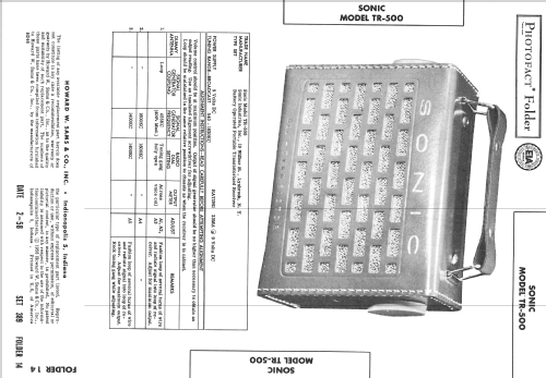 Capri All Transistor TR500; Sonic Industries Inc (ID = 2544767) Radio