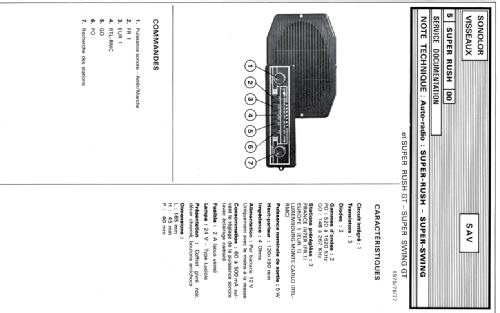 Super-Rush GT ; Sonolor; Paris, La (ID = 1833462) Car Radio