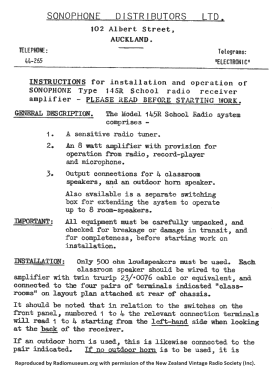 School Receiver Amplifier 145R; Sonophone (ID = 2714336) Radio