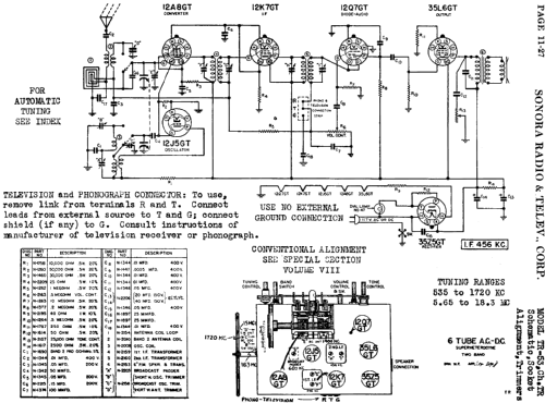 TR-53 Ch= TR; Sonora Radio & Telev (ID = 626078) Radio