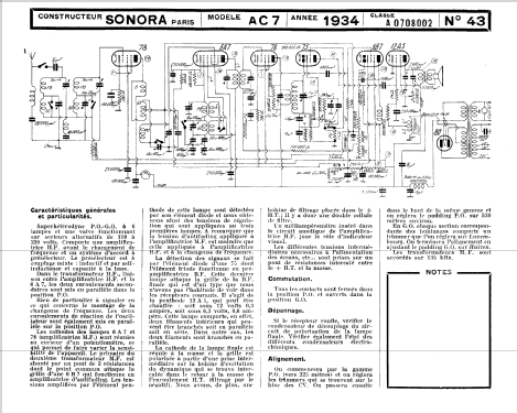 AC7; Sonora-Radio; Paris, (ID = 139402) Radio