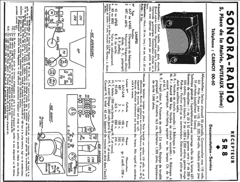 SR8; Sonora-Radio; Paris, (ID = 234544) Radio