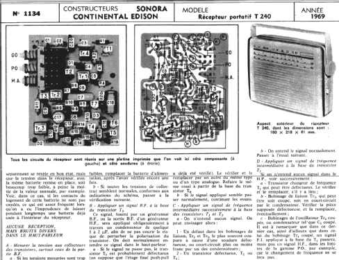 T 240; Sonora-Radio; Paris, (ID = 291451) Radio