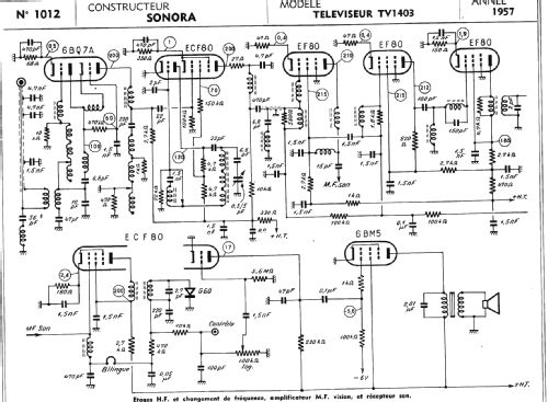 TV1403; Sonora-Radio; Paris, (ID = 287790) Television