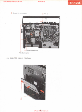 Cassette-Corder 4 Bands CF-420L; Sony Corporation; (ID = 2926599) Radio