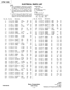 CFM-140S; Sony Corporation; (ID = 2746364) Radio