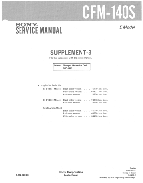 CFM-140S; Sony Corporation; (ID = 2746365) Radio