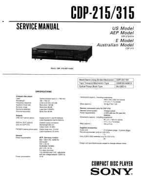 Compact Disc Player CDP-215; Sony Corporation; (ID = 2954090) R-Player