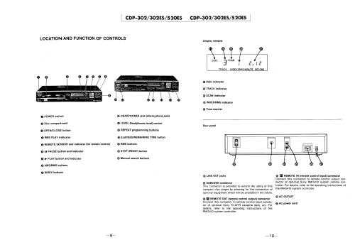 Compact Disc Player CDP-302; Sony Corporation; (ID = 2455650) Ton-Bild
