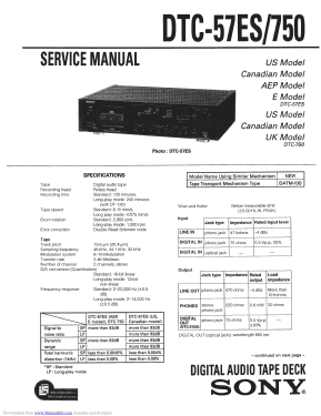 Digital Audio Tape Deck DTC-57ES; Sony Corporation; (ID = 2954135) Reg-Riprod