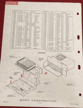 FM/AM 9-Transistor 6F-21WA; Sony Corporation; (ID = 2965424) Radio