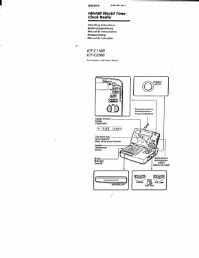 FM/AM World Time Clock Radio ICF-C1100; Sony Corporation; (ID = 2707106) Radio