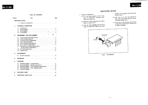 Integrated Amplifier TA-1150; Sony Corporation; (ID = 2458700) Ampl/Mixer