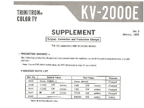 KV2000 / KV2000E; Sony Corporation; (ID = 2808994) Television