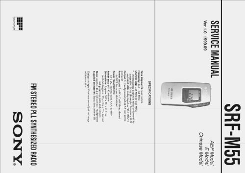 Radio Walkman SRF-M55; Sony Corporation; (ID = 2591541) Radio