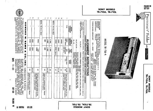 Marine 7 Transistor TR-710A; Sony Corporation; (ID = 2257770) Radio