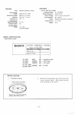 PS-X35; Sony España; Hispano (ID = 3052749) R-Player