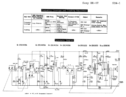 3R-67; Sony Corporation; (ID = 1683954) Radio