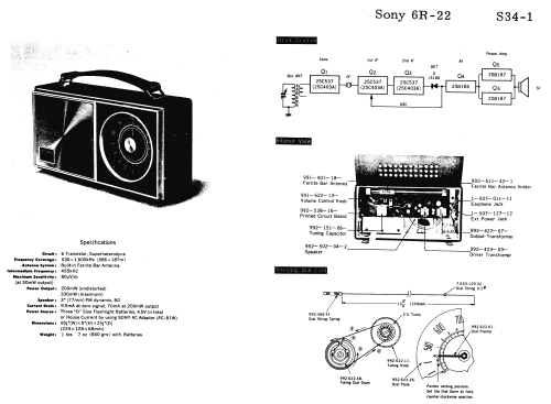 6R-22; Sony Corporation; (ID = 1697329) Radio