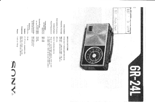 6R-24L; Sony Corporation; (ID = 837644) Radio