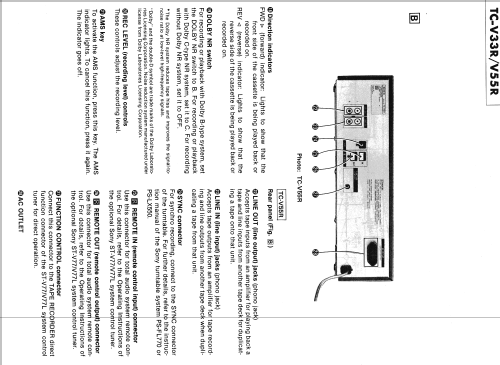 Stereo Cassette Deck TC-V55R; Sony Corporation; (ID = 1190832) R-Player