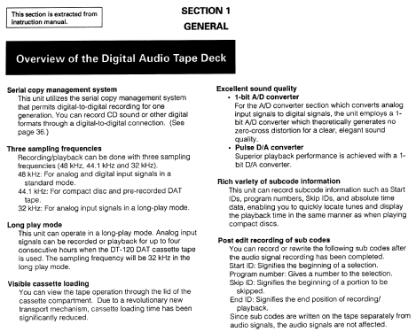 Digital Audio Tape Deck DTC-670; Sony Corporation; (ID = 2050013) Sonido-V