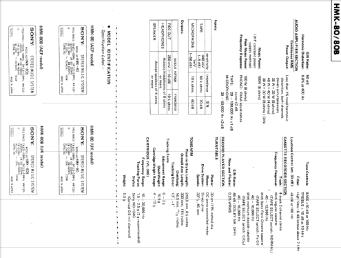 HMK-80B; Sony Corporation; (ID = 659377) Radio