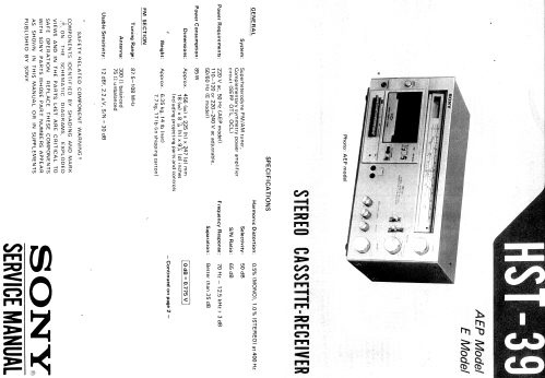 HST-39; Sony Corporation; (ID = 658131) Radio