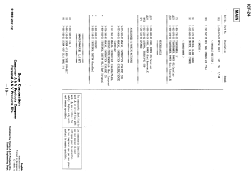 ICF-24; Sony Corporation; (ID = 1076789) Radio