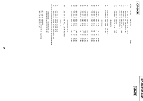 ICF-600R; Sony Corporation; (ID = 1079717) Radio