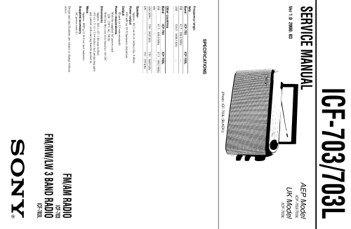 ICF-703; Sony Corporation; (ID = 1071739) Radio