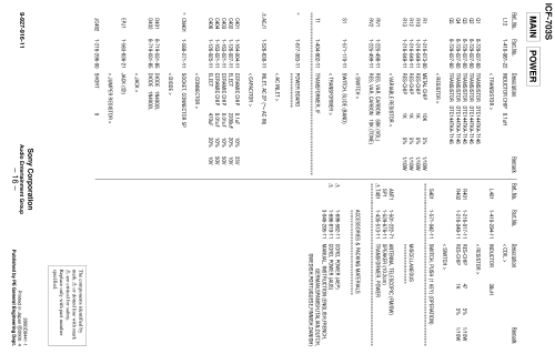 ICF-703S; Sony Corporation; (ID = 1074672) Radio