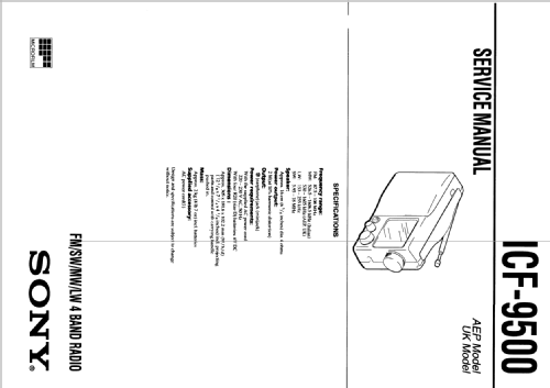 ICF-9500; Sony Corporation; (ID = 1950881) Radio