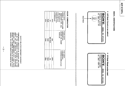 ICF-C101L; Sony Corporation; (ID = 540723) Radio