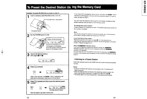 FM/SW 2 Band PLL Synthesized Receiver ICF-SW800; Sony Corporation; (ID = 1069485) Radio