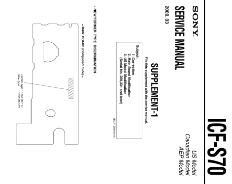 Shower-Mate ICF-S70; Sony Corporation; (ID = 1074613) Radio