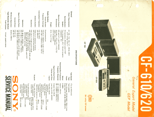 Stereo-Cassette-Corder CF-610; Sony Corporation; (ID = 1225021) Radio