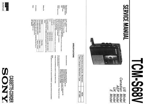 TCM-S68V; Sony Corporation; (ID = 1850945) Ton-Bild