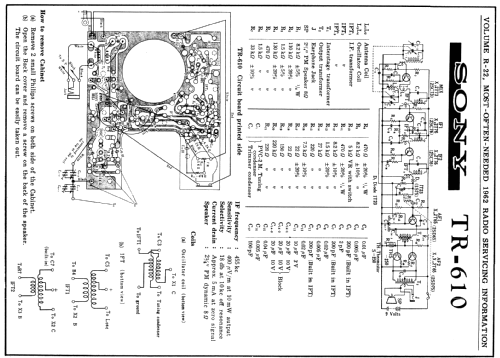 Six Transistor TR-610; Sony Corporation; (ID = 312228) Radio