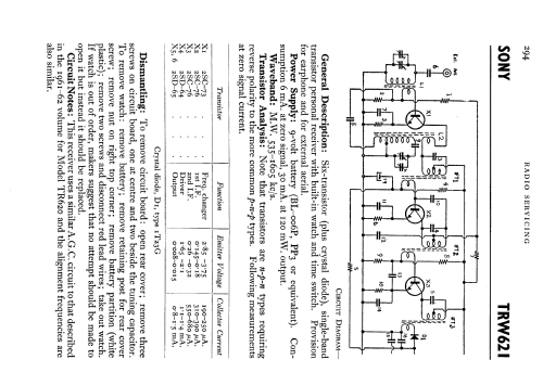 TRW-621; Sony Corporation; (ID = 646961) Radio